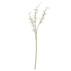 Hill Interiors Cymbidium Spray Artificial Flower - One Size, White