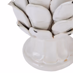 Hill Interiors Chianti Artichoke Ornament - 36cm x 19cm x 3.2mm, White