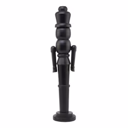 Hill Interiors Wooden Nutcracker Ornament - 50cm x 10cm x 12cm, Black