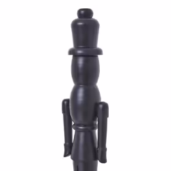 Hill Interiors Wooden Nutcracker Ornament - 50cm x 10cm x 12cm, Black