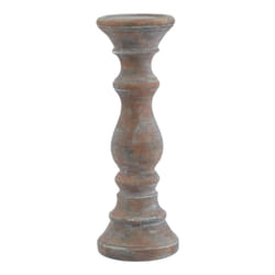 Hill Interiors Siena Column Candle Holder - 20cm x 10cm x 10cm, Brown