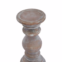 Hill Interiors Siena Column Candle Holder - 30cm x 11cm x 11cm, Brown