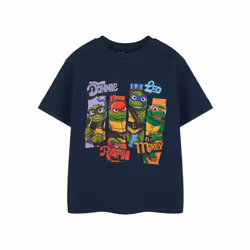 Teenage Mutant Ninja Turtles Boys Character Slices Short-Sleeved T-Shirt - 9-10 Years, Navy