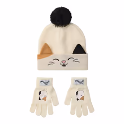 Squishmallows Girls Cam The Cat Beanie & Gloves Set