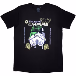 Star Wars Unisex Adult Galactic Empire Melted Mask T-Shirt - S, Black