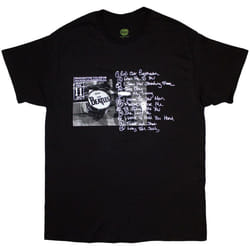 The Beatles Unisex Adult Washington Coliseum 64 Drum & Setlist T-Shirt - S, Black
