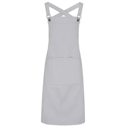 Premier Barista Cross Back Full Apron - One Size, Silver