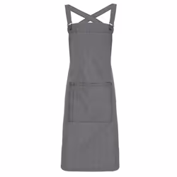 Premier Barista Polycotton Cross Back Full Apron - One Size, Grey Denim