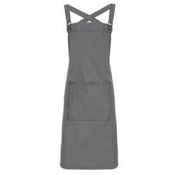 Premier Barista Polycotton Cross Back Full Apron - One Size, Grey Denim