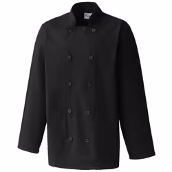 Premier Mens Long-Sleeved Chef Jacket - 5XL, Black