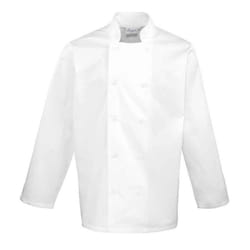 Premier Mens Long-Sleeved Chef Jacket - 5XL, White