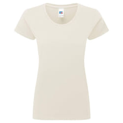 Russell Womens/Ladies Authentic Classic Ringspun Cotton T-Shirt - L, Natural