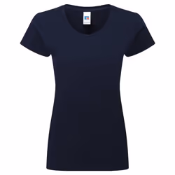 Russell Womens/Ladies Authentic Classic Ringspun Cotton T-Shirt - XS, French Navy