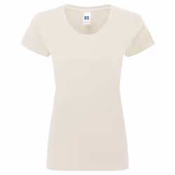 Russell Womens/Ladies Authentic Classic Ringspun Cotton T-Shirt - XXL, Natural