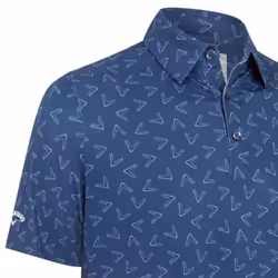 Callaway Unisex Adult Chev All-Over Print Polo Shirt - L, Caviar