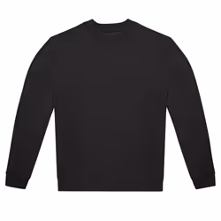 B&C Unisex Adult ID.222 Crew Neck Sweatshirt - XS, Black