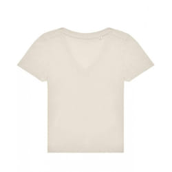 B&C Womens/Ladies #E150 V Neck T-Shirt - S, Off White