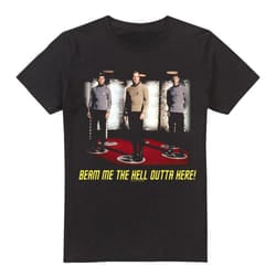 Star Trek Mens Beam Me Out T-Shirt - 4XL, Black