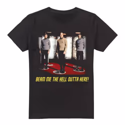 Star Trek Mens Beam Me Out T-Shirt - XL, Black