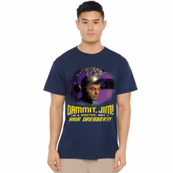 Star Trek Mens Not a Hair Dresser T-Shirt - 3XL, Navy