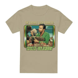 Star Trek Mens Crazy Delicious T-Shirt - L, Safari Green