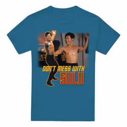 Star Trek Mens Don't Mess with Sulu T-Shirt - XXL, Slate