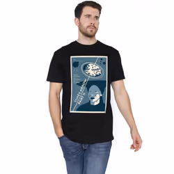 Star Trek Mens The Next Generation Season 6 Episode 1 T-Shirt - L, Black