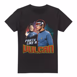 Star Trek Mens Party Like a Vulcan T-Shirt - XL, Black
