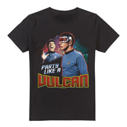 Star Trek Mens Party Like a Vulcan T-Shirt - XL, Black