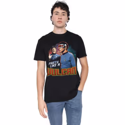 Star Trek Mens Party Like a Vulcan T-Shirt - XL, Black