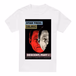 Star Trek Mens The Next Generation Season 6 Episode 26 T-Shirt - M, White