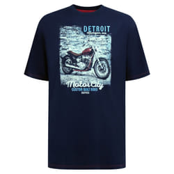 Duke Mens D555 Knowle Detroit Bike T-Shirt - M, Navy