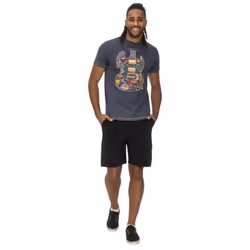 Duke Mens D555 Stockport Guitar T-Shirt - L, Denim