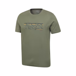 Mountain Warehouse Mens Mountain Stripes T-Shirt - XS, Khaki Green