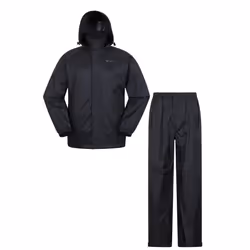 Mountain Warehouse Mens Pakka Jacket and Trousers Set - XL, Black