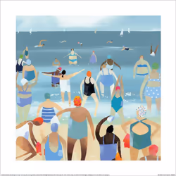 Claire Henley Wild Women Print - 60cm x 60cm, Multicoloured