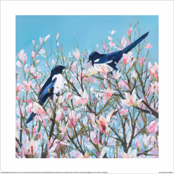 Claire Henley Joy Print - 40cm x 40cm, Blue/Pink
