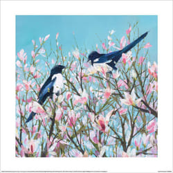 Claire Henley Joy Print - 40cm x 40cm, Blue/Pink