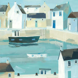 Claire Henley Little Harbour Canvas Print - 40cm x 40cm, Multicoloured