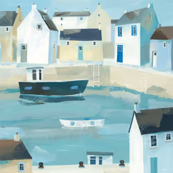 Claire Henley Little Harbour Canvas Print - 60cm x 60cm, Multicoloured