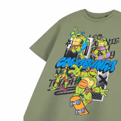 Teenage Mutant Ninja Turtles Boys Cowabunga T-Shirt - 13-14 Years, Khaki Green