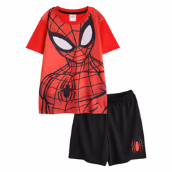 Spider-Man Boys Face Short Pyjama Set - 6-7 Years, Red/Black