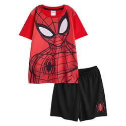 Spider-Man Boys Face Short Pyjama Set - 6-7 Years, Red/Black