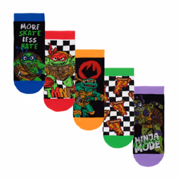 Teenage Mutant Ninja Turtles Boys More Skate Less Hate Socks - 9 UK Child-12 UK Child, Multicoloured