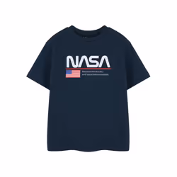 NASA Childrens/Kids Aeronautics And Space Short-Sleeved T-Shirt - 11-12 Years, Navy