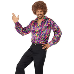 Smiffys Mens 60s Psychedelic Shirt - XL, Multicoloured