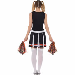 Smiffys Womens/Ladies Cheerleader Costume Set - L, Black/White