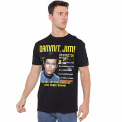 Star Trek Mens All of the Above T-Shirt - XXL, Black