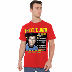 Star Trek Mens All of the Above T-Shirt - XXL, Red