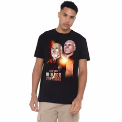 Star Trek Mens Mirror Jean-Luc Picard T-Shirt - M, Black